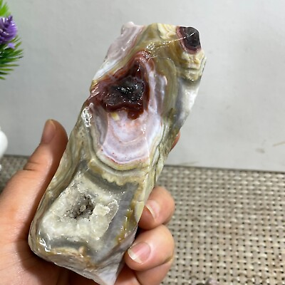 #ad 274g Natural Mexican Crazy Lace Agate Rough Specimen Healing h19 $30.55