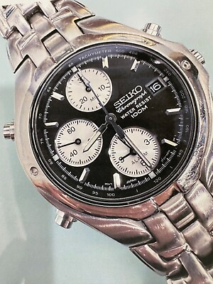 #ad Seiko Chronograph 100M Quartz Watch $125.00