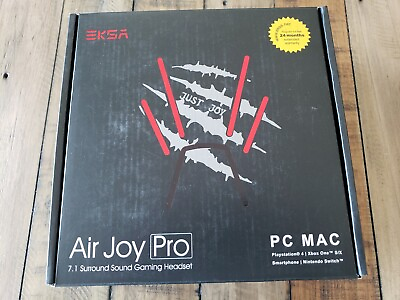 #ad EKSA Air Joy Pro 7.1 Gaming Headset Red amp; Black headphones wired $8.09
