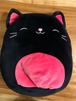 #ad SQUISMALLOW HALLOWEEN CAT BLACK amp; PINK PLUSH PREOWNED $24.58