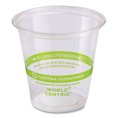 #ad World Centric PLA Clear Cold Cups 3 oz Clear 2500 Carton CP CS 3 WORLD $175.60