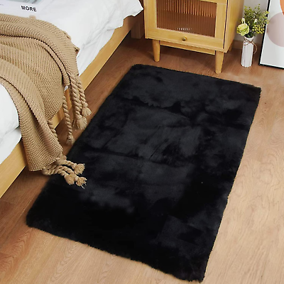 #ad Ultra Soft Faux Rabbit Fur Rug Machine Washable Area Rugs for Bedroom Fluffy Ru $20.99
