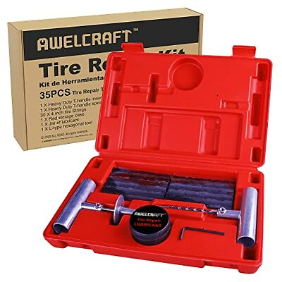 #ad 35 Piece Universal Heavy Duty Tire Plug Kit to Fix Punctures amp; Plug Flats $31.22