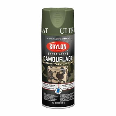 #ad Krylon Camouflage Paint Ultra Flat Woodland Light Green 11 oz. K04296000 $16.94