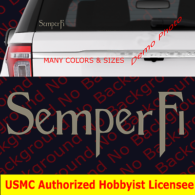 #ad United States Marines USMC Semper Fi Fidelis Vinyl Die Cut Window Decal AY046S $2.50