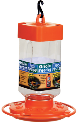 #ad FIRST NATURE ORIOLE FEEDER 32 OZ WIDE MOUTH #3088 EASY CLEAN amp; FILL MADE IN USA $14.95