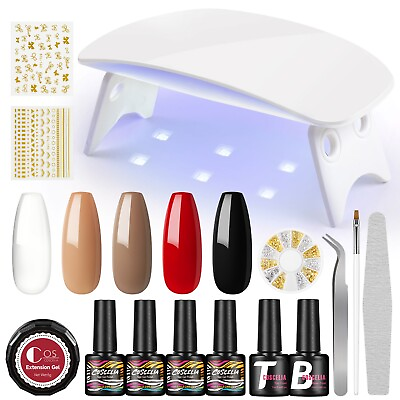 Nail Gel Set With UV Light Manicure Tools Nail Art UV Extension Gel Extension $17.99