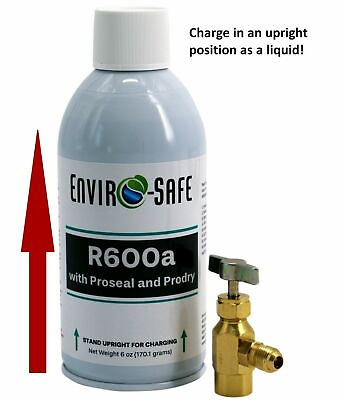 #ad R600a Refrigerant with Proseal amp; Prodry 1 can amp; Top Tap Kit #8090 UPRIGHT CAN $26.50