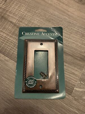 #ad Creative Accents Lighting Plate Single Rocker Wall Plate Tuscan Antique Bronze $14.95