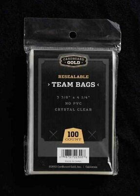 #ad CBG 1000 ct Resealable Sports Card Team Set Bags Cardboard Gold FREE SHIPPING $19.94