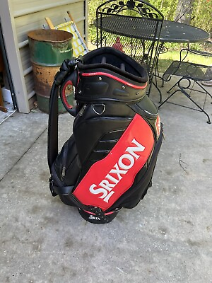 #ad Srixon Golf Bag Black Red 6 Way Divide Single Strap Golf Bag $139.00