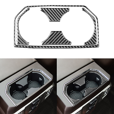 #ad Carbon Fiber Interior Rear Water Cup Holder Panel Trim For Ford F150 2015 2020 $12.68