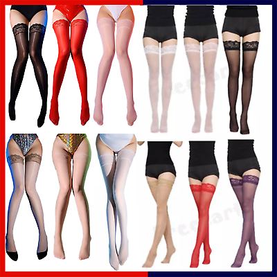 #ad Lady#x27;s Lace Top Stay Up Thigh High Stockings Sexy Pantyhose Socks For Women $3.55