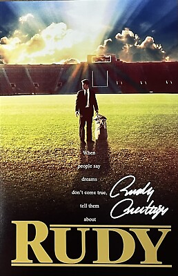 #ad Rudy Ruettiger “Rudy” Autographed 11x17 Movie Poster $29.95
