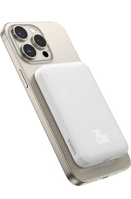 #ad Baseus Magnetic Mini Wireless Fast Charge Power Bank 6000mAh 20W（White） $22.00