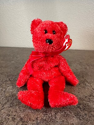 #ad TY Beanie Baby Sizzle the Bear 8.5quot; Retired Red with Tags $10.00