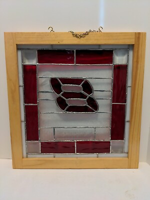 #ad Large Handmade Stained Glass Light Catcher Nascar #8 Dale Earnhardt Jr. Man Cave $166.25