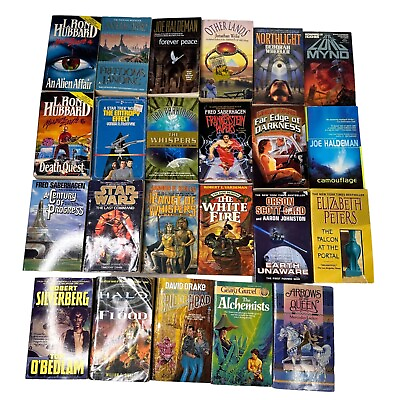 #ad Lot of 23 Assorted Science Fiction Daw Fantasy Fiction paperbacks collection F4 $20.99