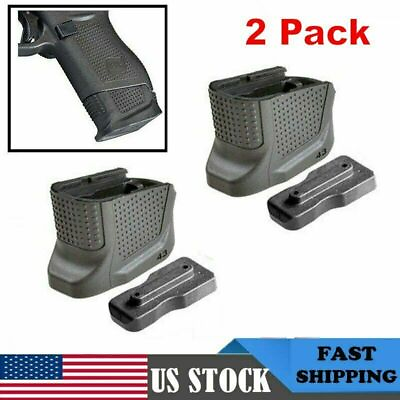 #ad 2 Sets Tactical Defense Grip Magazine Base Plate Enhanced Extension For Glock 43 $14.99