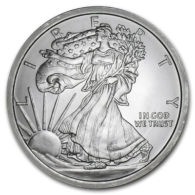 #ad Pure Silver .999 Bullion Walking Liberty American Eagle 5 oz round coin $235.00