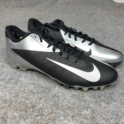 #ad Nike Mens Football Cleats 14 Black Silver Shoe Lacrosse Vapor Talon Elite Low A1 $59.98