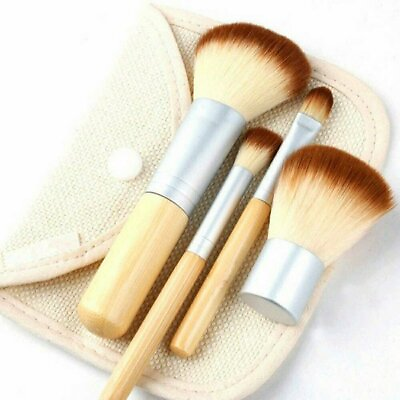 #ad 4pcs Pro Makeup Kabuki Brushes Cosmetic Blush Brush Foundation Powder Kit Set $6.79