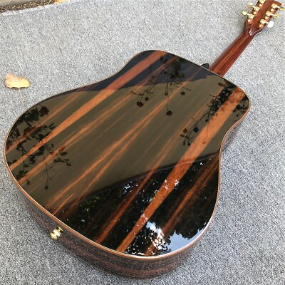 #ad 41quot; Solid Cedar D Type Acoustic Guitar Cocobolo Body Abalone Ebony Fingerboard $429.00