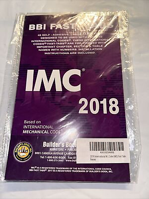 2018 International Mechanical Code IMC Fast Tabs $18.50
