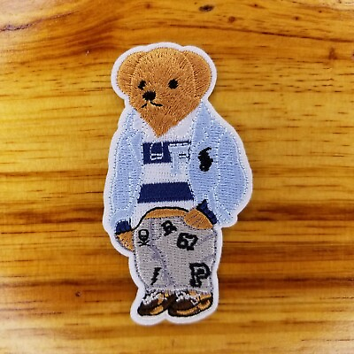 3quot; embroidered iron on Blue Bear patch. No sewing needed $18.00