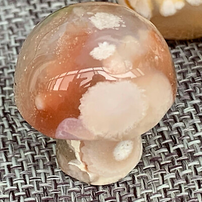 #ad Natural cherry blossom agate mushroom quartz crystal hand polishing healing 2pcs $13.49