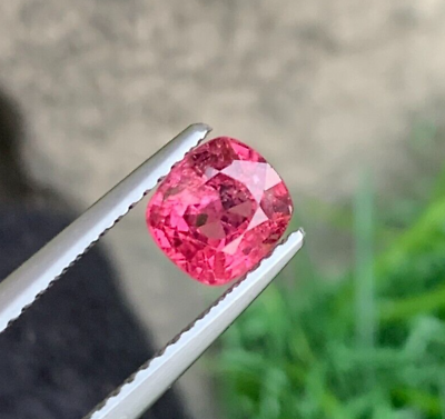 #ad 1.05 Carats Vivid Pink Spinel Gemstone from Burma Cushion Cut $65.00
