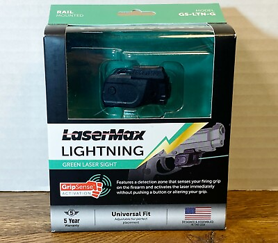 #ad LaserMax® Lightning Rail Mounted Green Laser Sight w GripSense Activation NEW $138.00