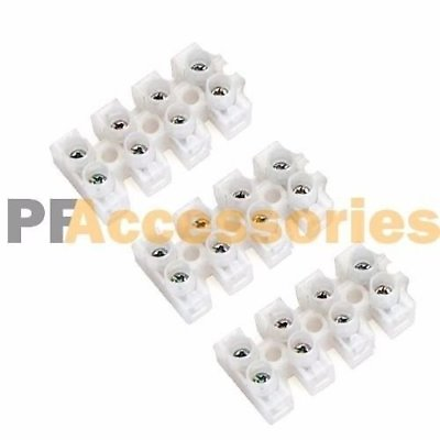 #ad 3 Pcs 10A 380V Dual Row 4 Positions Terminal Strip Block Wire Connector Barrier $7.19