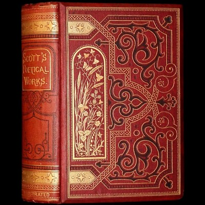 1861 Rare 1stED illustrated by Keeley Halswelle Poetical Works of Walter Scott C $370.00