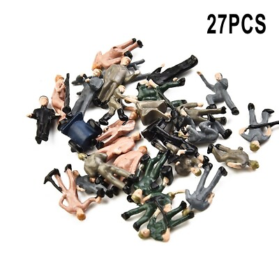 #ad High Quality 27Pcs Model Train Worker People Figures for Diorama Layout C $11.52