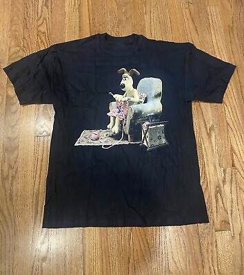 Vintage Wallace amp; Gromit Cartoon Cotton Black All Size Unisex Tee Shirt A131 #ad $20.89
