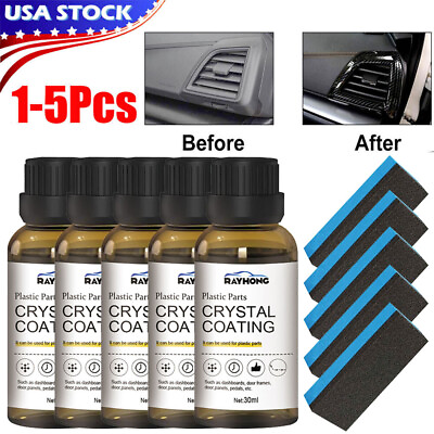 #ad Plastic Parts Crystal Coating Easy to Use Car Refresher Great Gloss Protection $10.65
