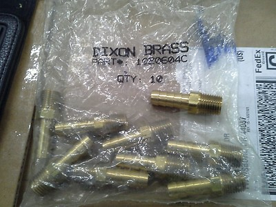 #ad Dixon Brass Part # 1020604C Barbed fitting LOTof 9 pcs $24.90
