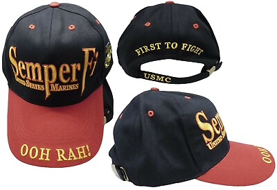 #ad U.S Military USMC Semper Fi Embroidered Baseball Hat U.S Marines Licensed Cap $15.88