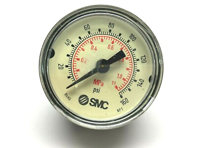 #ad SMC 160 PSI Max 1.5quot; Face Pressure Gauge 7 16quot; Thread $6.64