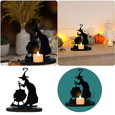 #ad Halloween New Witch Candlestick Home Decorative Ornaments Atmosphere Decorative $11.44