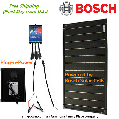 #ad Bosch Plug n Power Kit 30W 30 Watt Mono Solar Panel Charger 12v Battery RV Boat $115.99
