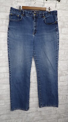 #ad Lauren Jeans Co. Ralph Lauren Medium Wash Denim Classic Straight Crop Jeans 16 $29.90