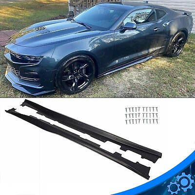 #ad For 2016 22 Chevy Camaro RS SS 6th Side Skirts Extension Rocker Panels ZL1 Style $76.88