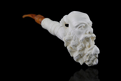 #ad Large Smoking man Meerschaum Pipe XL handmade tobacco smoking 海泡石 with case $437.04