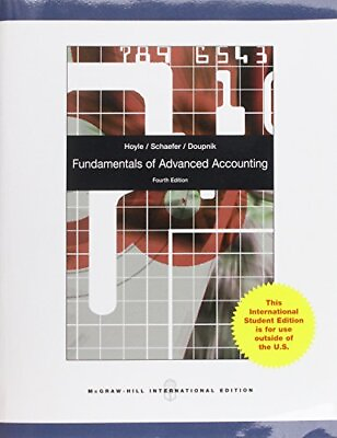 #ad Fundamentals of Advanced Accounting May 16 2010 Hoyle Joe Ben; Schaefer... $99.54