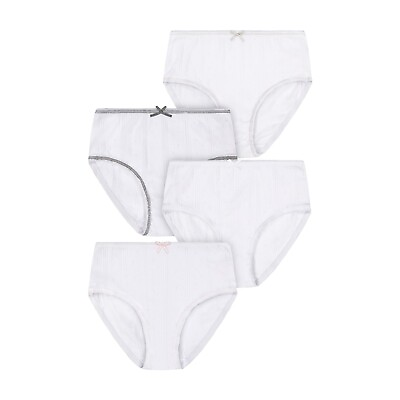 Buyless Fashion Girls Tagless Panties Assorted Cotton Brief Underwear 4 Pack $18.47