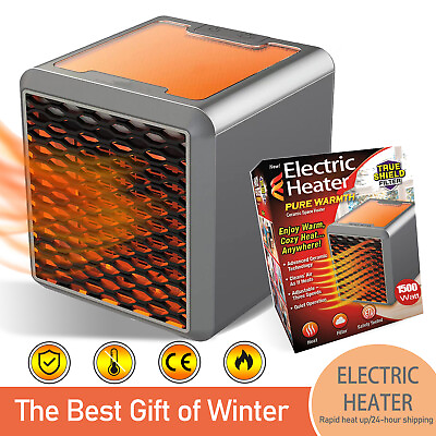 #ad 1500W Portable Electric Space Heater Ceramic Fan Room Adjustable Thermostat $8.99