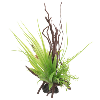 #ad Artificial Water Grass Aquatic Plant Adornment Ornament Fake Planta Fish Tank $15.49