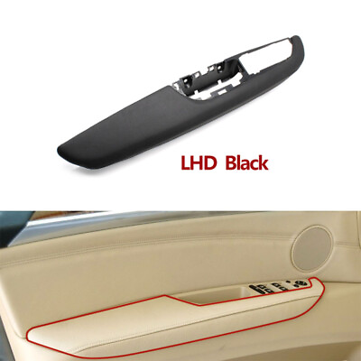 #ad Black Inner Door Armrest Leather Outer Panel Fit For BMW X5 X6 E70 E71 E72 LHD $180.61